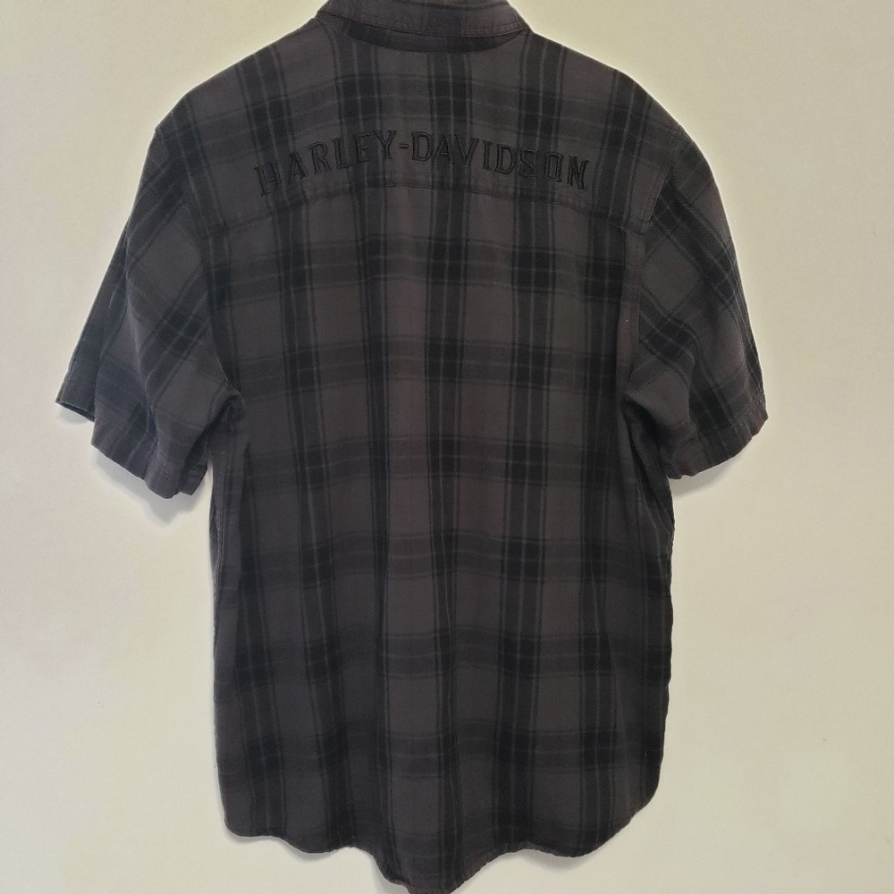 HARLEY-DAVIDSON Plaid Collar Button down shirt XL - Picture 3 of 8